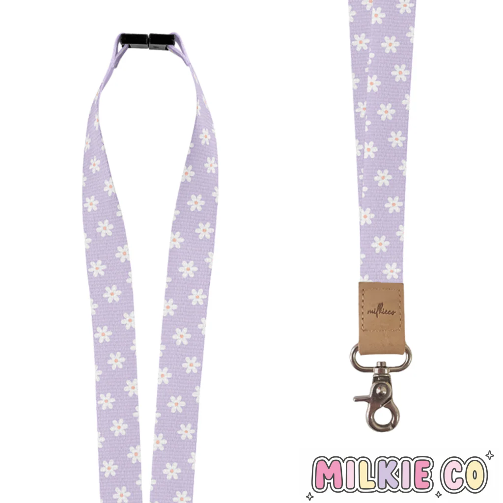 Lavender Bloom Fabric Lanyard