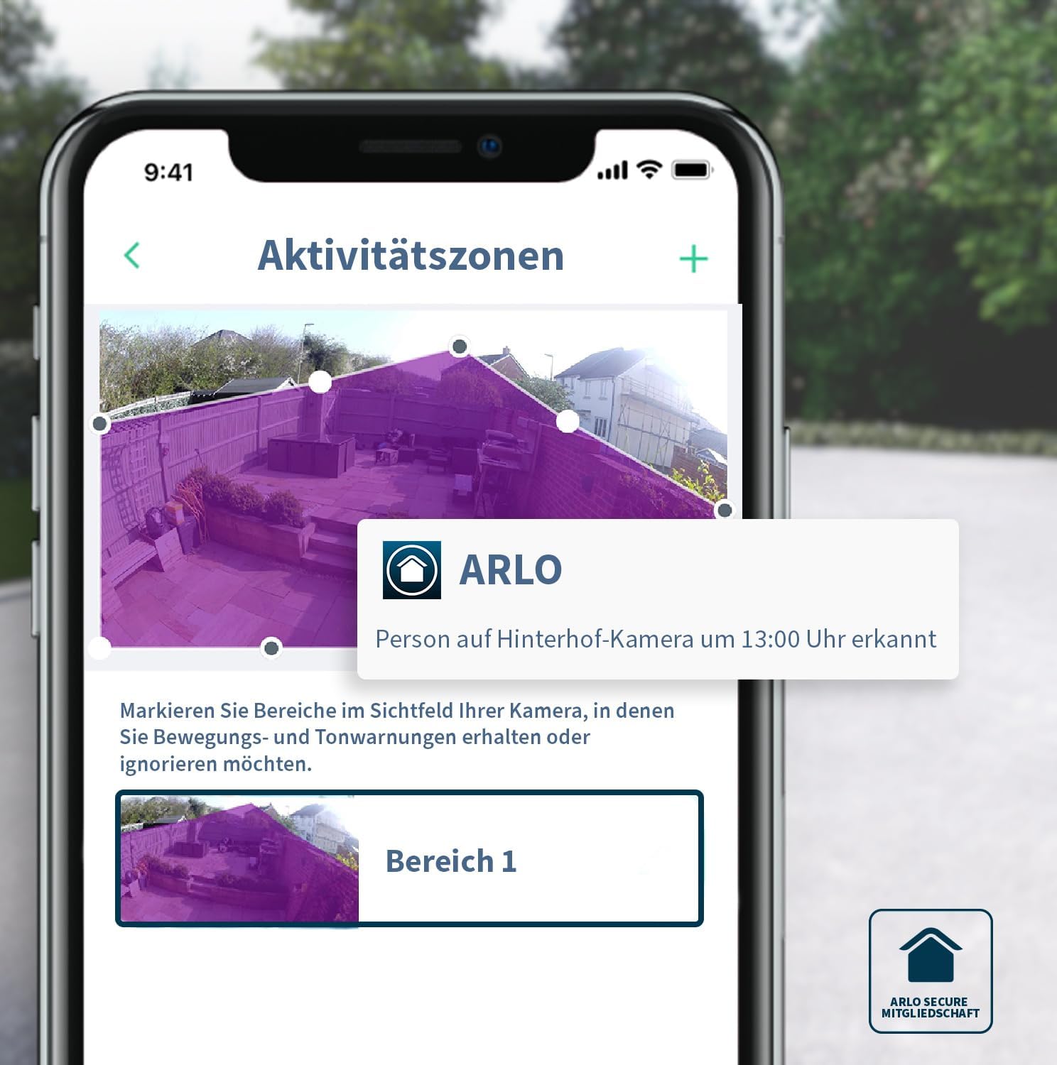 Arlo Ultra 2 Überwachungskamera Aussen WLAN, Kabellos, 4er Set, 4K UHD Qualitätsprodukt, 180° Sichtfeld, Spotlight, Farb-Nachtsicht, Bewegungsmelder, Alarm Sirene + mit Arlo Secure Testzeitraum