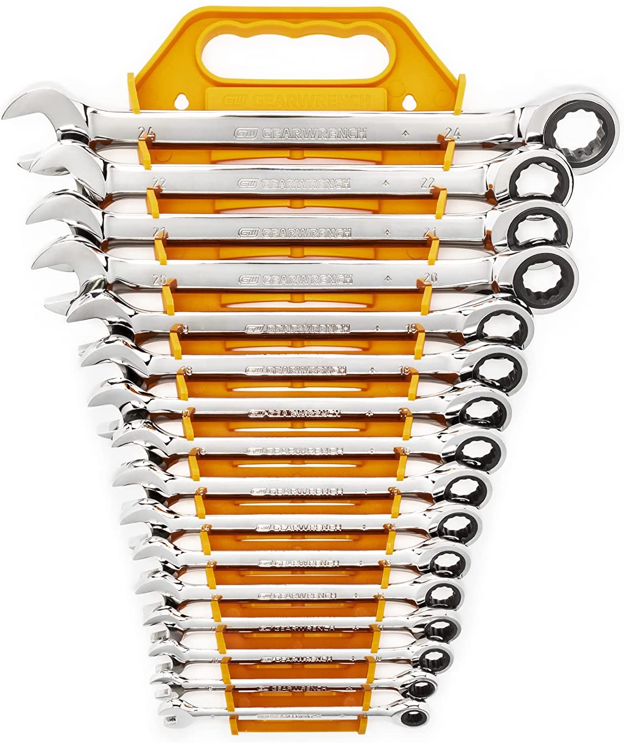 GEARWRENCH 12 Point Ratcheting Combination Wrench Set
