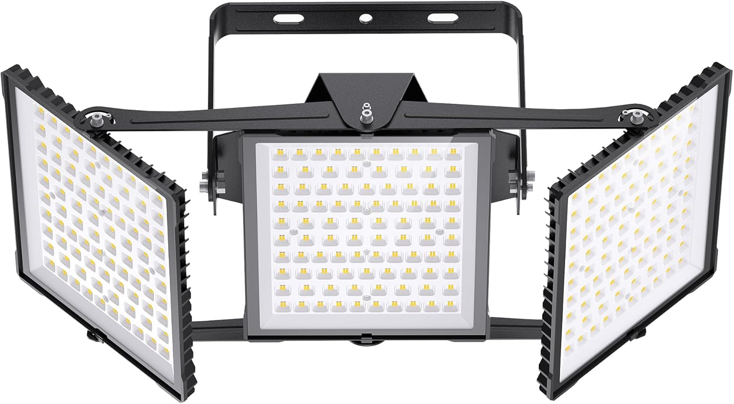 SOLLA 900W 2025 Plus Neue Aufrüstung LED Außenflutlicht, 90000LM 6000K Tageslichtweiß IP66 Wasserdicht, Stadionbeleuchtung, 3 Köpfe Verstellbares Außen-Sicherheitsbeleuchtung für Höfe, Terrassen