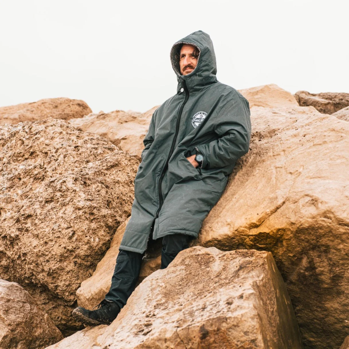 FREE BEANIE | Recycled Fleece Changing Robe “FatWrap�?| Waterproof |Beach | Swimming | Surfing | Coat
