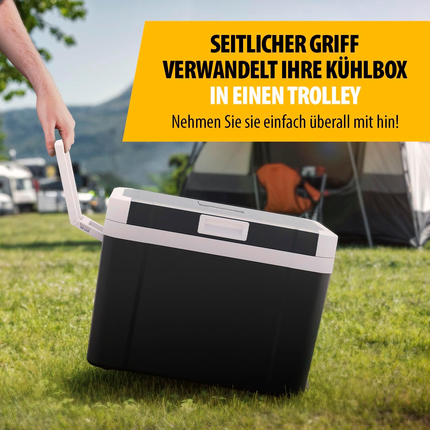 Tristar Thermoelektrische Kühlbox - 35 L - Geeignet für 2-L-Flaschen - Ideal für Camping und Lange Reisen - 12- und 230-V-Steckdosen - ECO- & MAX-Modus - Kühlt & wärmt - KB-7535