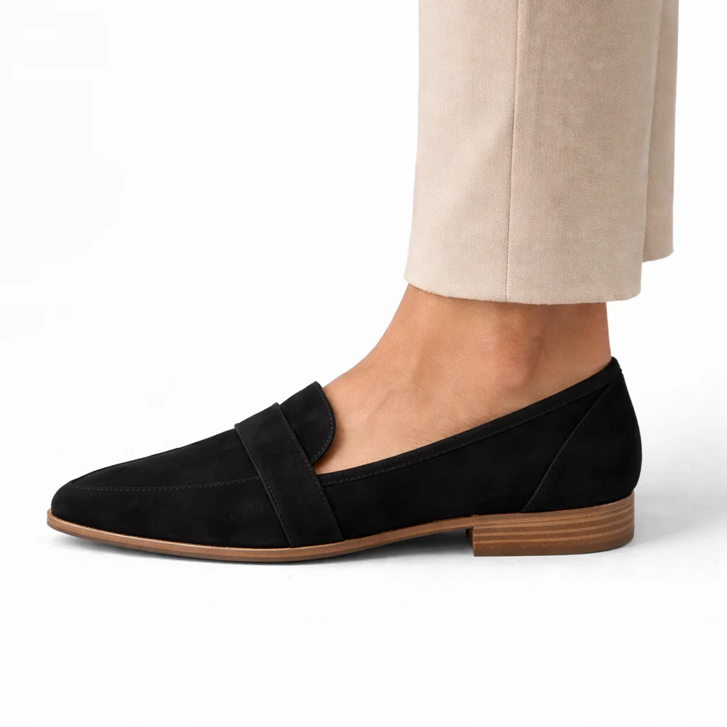 Women��s Soft Suede Loafers Elegant Pointed Design