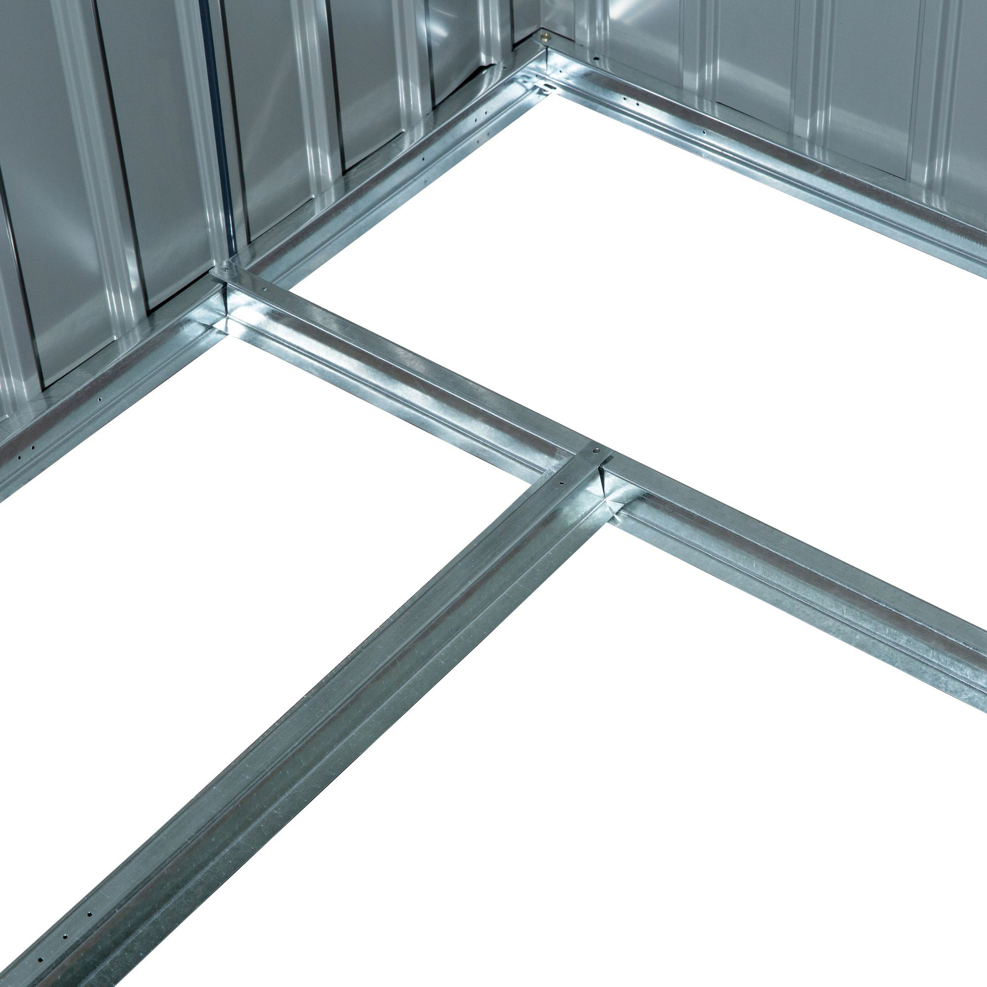 Outsunny gereedschapsschuur, tuinhuisje, met schuifdeuren, fundering, weerbestendig, staal, groen, 213 x 130 x 185 cm