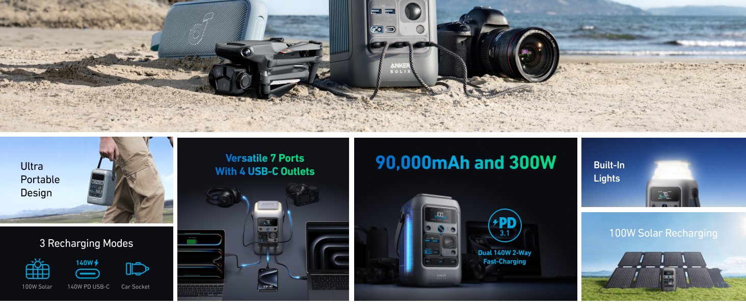 Anker SOLIX C300 DC Portable Power Station