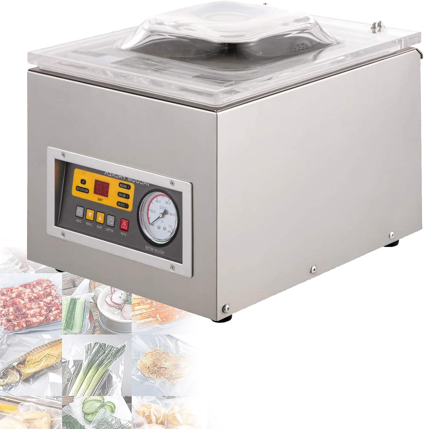 Macchina per sottovuoto digitale, per imballaggi alimentari, ideale per uso in cucina, potenza 120 W, compatibile con 220 V
