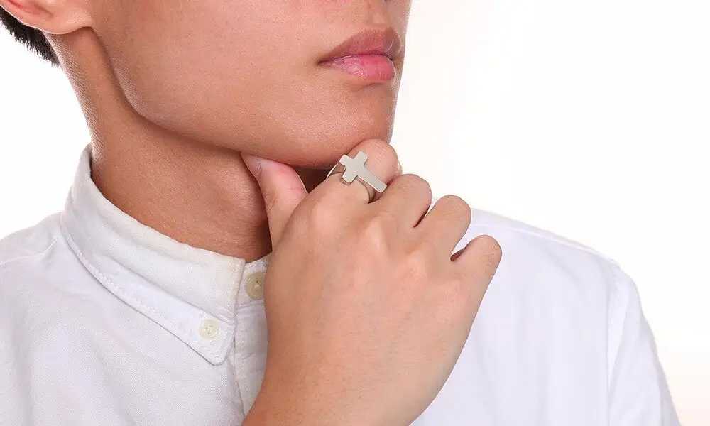 Mens Cross Ring | Hip Pop Jewelry | Ring with Cross | Gift for Him