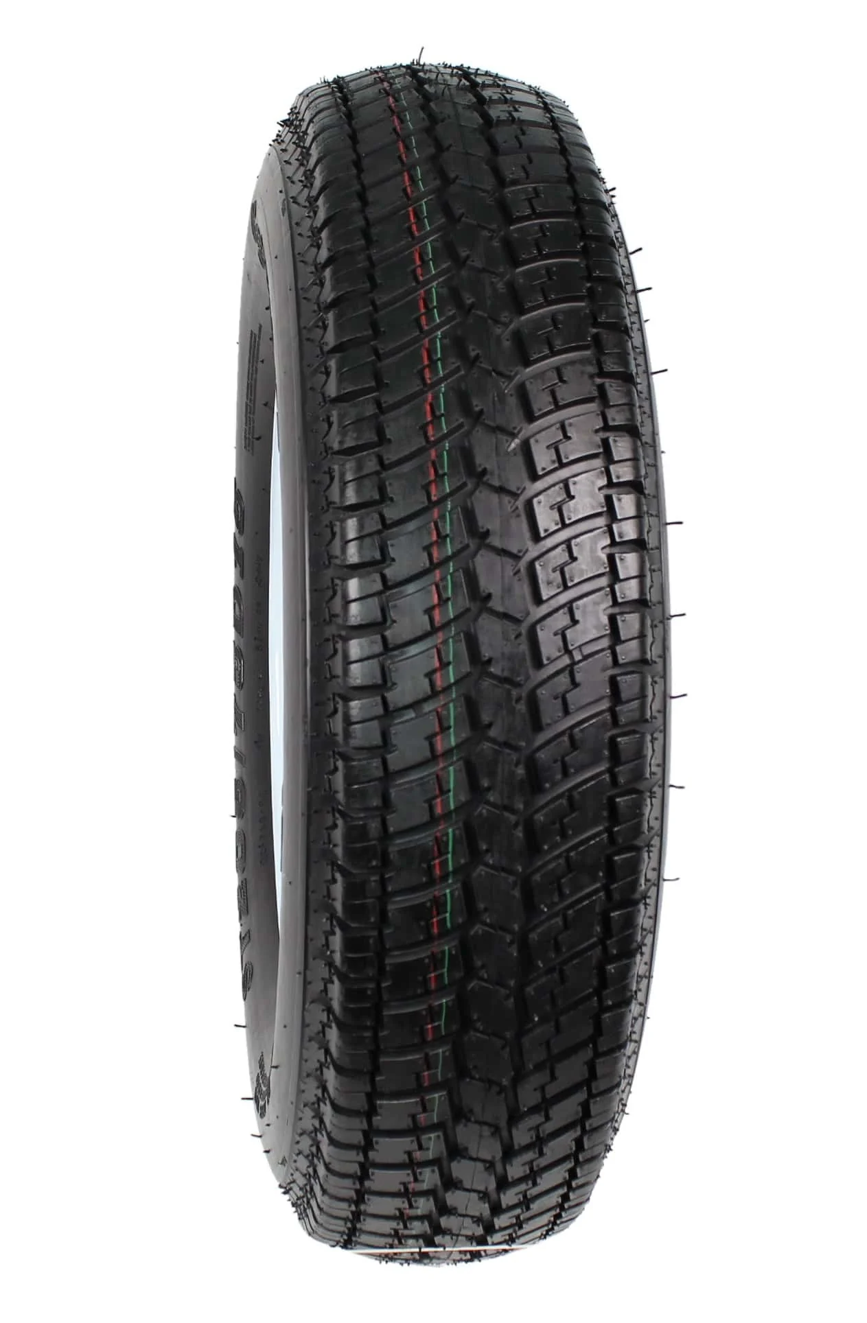 2-pack trailer tires on rim ST205/75D15 205/75 D 15 inch LRC 5-hole white spokes  1