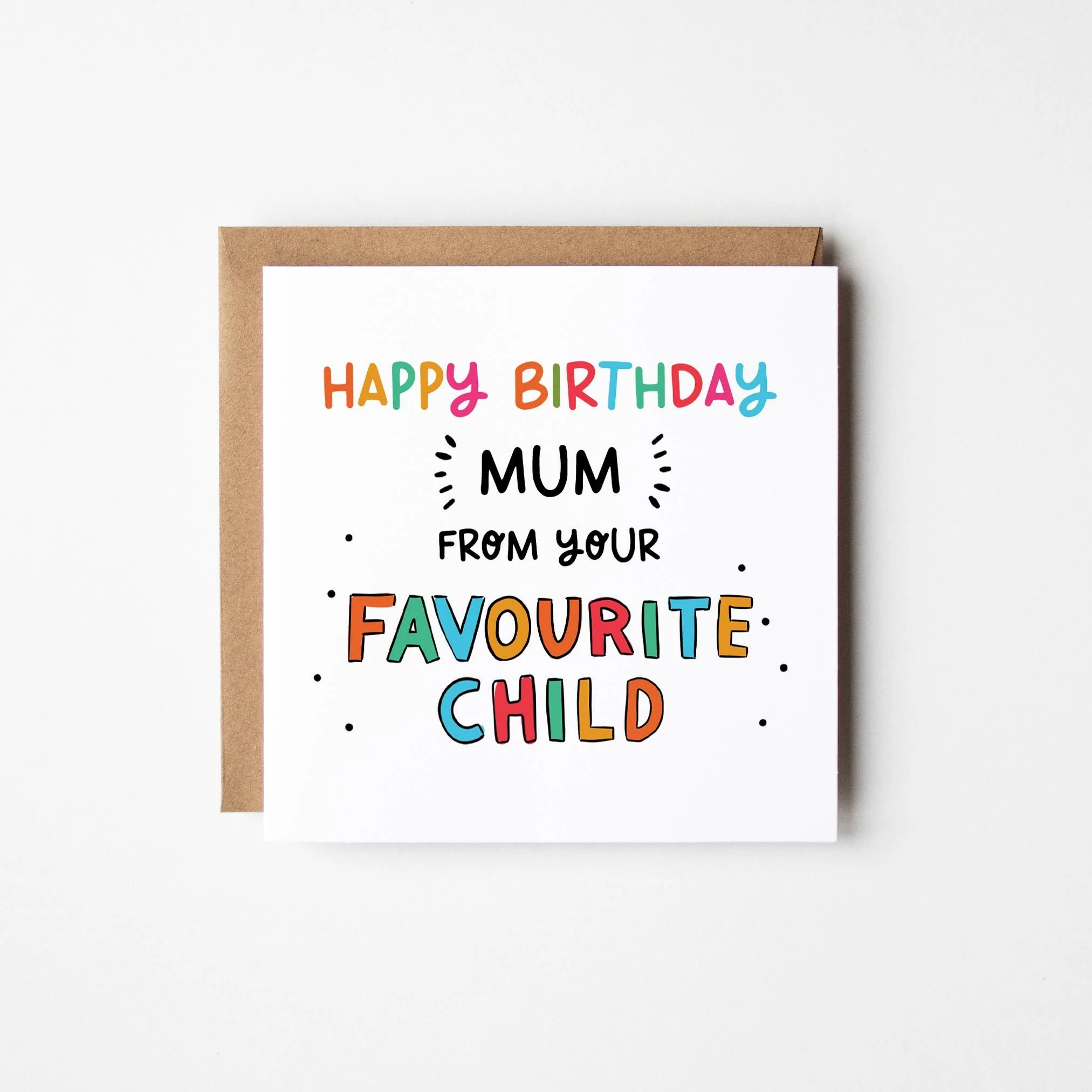 Birthday Card For Mum From Your Favourite Child a?�� Funny Birthday Card For Mum a?�� Mum Birthday Card