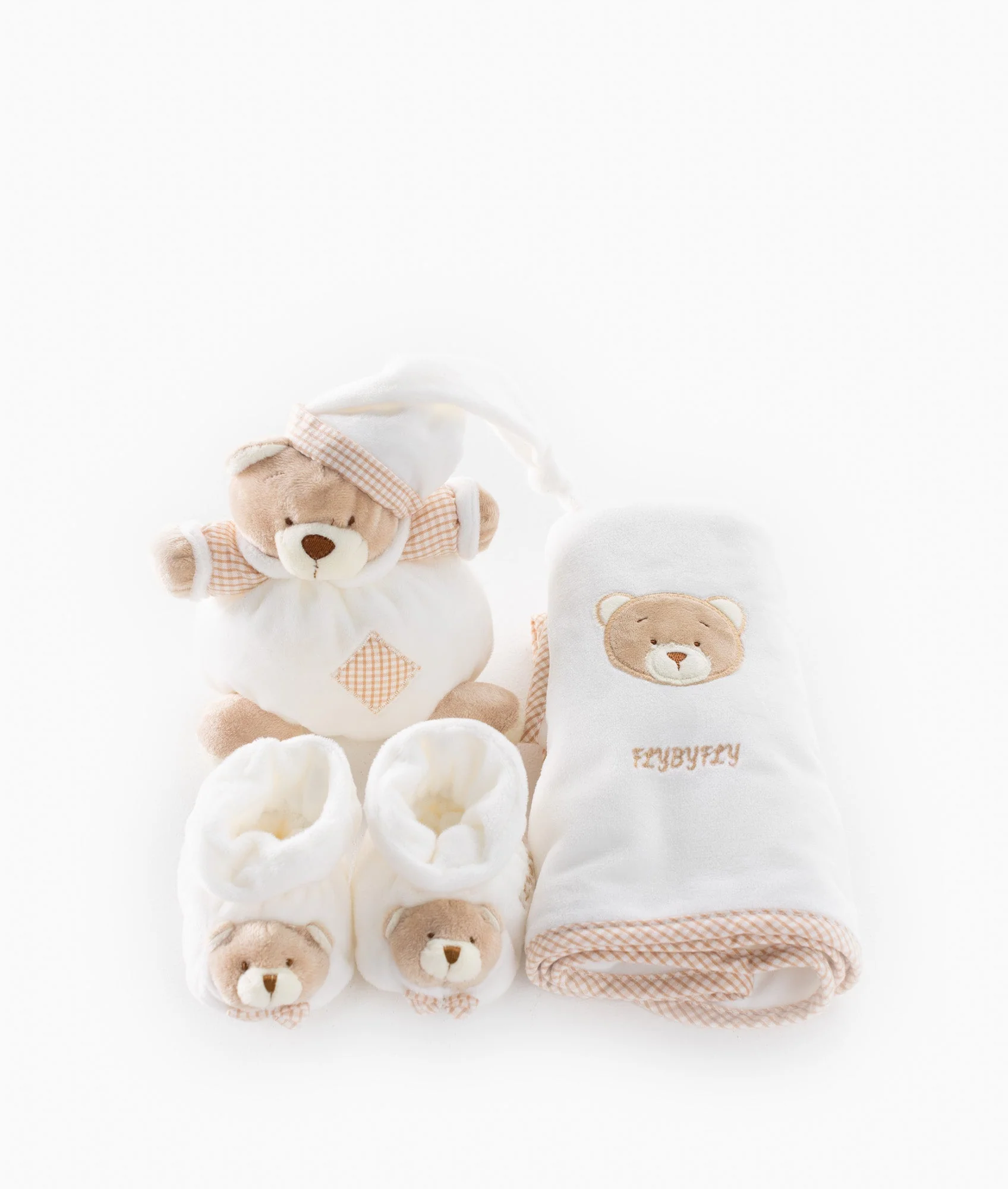 3pc Baby Gift Set | White & Beige