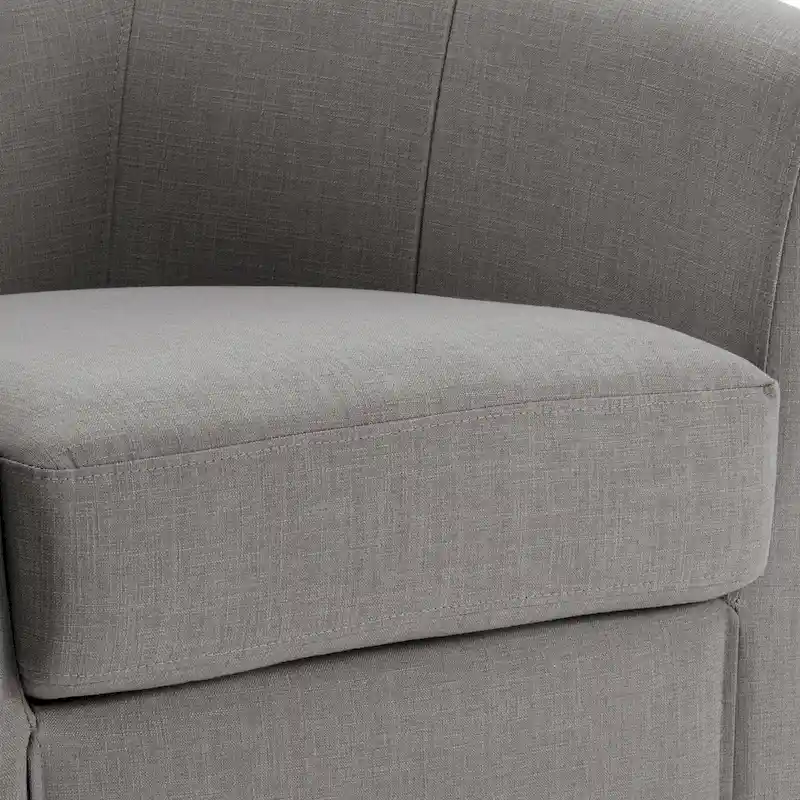 Modern Upholstered Swivel Barrel Chair Living Room Accent Chair