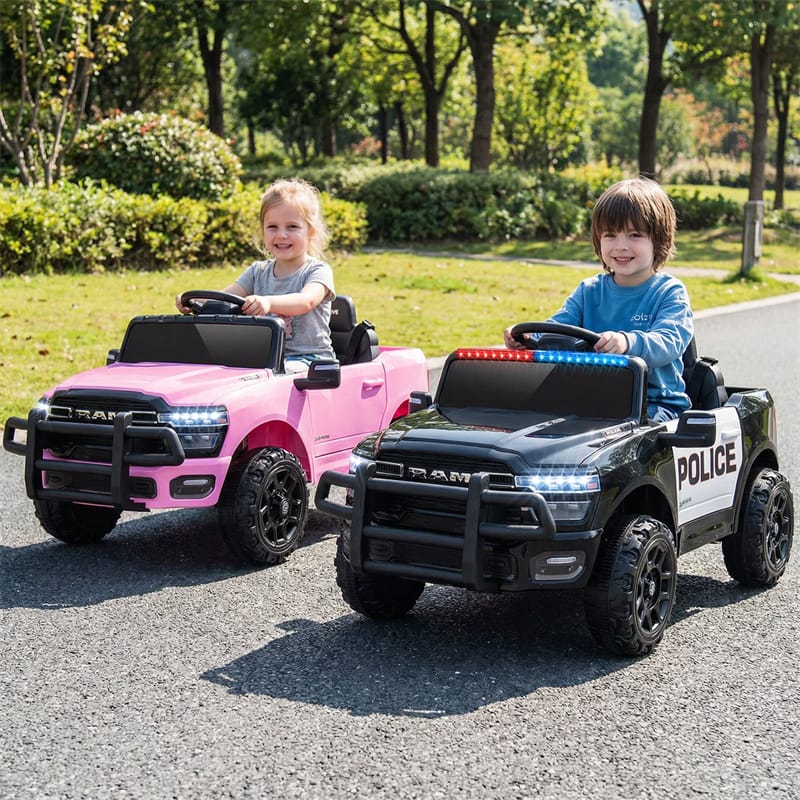 12V Kids Ride-On Truck Car Licensed RAM 3500 Electric Vehicle with Remote Control, Soft Start & LED Lights, Ride On Toy for Boys Girls Aged 3+