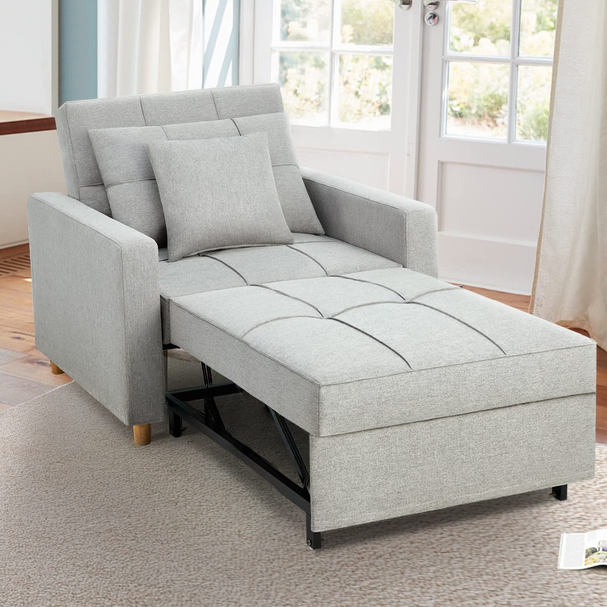 ?? 40 Inch 3-in-1 Convertible Chair Bed,Sofa Bed.