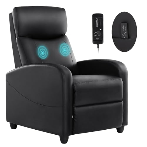 Sweetcrispy Sedia reclinabile per adulti, massaggiante, in pelle PU, piccola poltrona reclinabile per home theater, con supporto lombare, regolabile, moderna sedia reclinabile con schienale imbottito, : Amazon.it: Casa e cucina