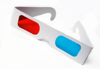 Anaglyph 3D Glasses Paper Red and Blue 50 PACK 1172D