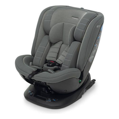 Foppapedretti Clock Seggiolino Auto – Girevole 360°, Dual Fix con Isofix, Reclinabile, Gruppo 0+/1 (0-18 kg), Sicurezza e Comfort dalla Nascita