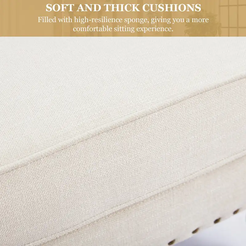 Set of 2 Arm Chair Upholstered Button Tufted Accent Chair with Lumbar Pillow Beige/ Grey/ Light Blue