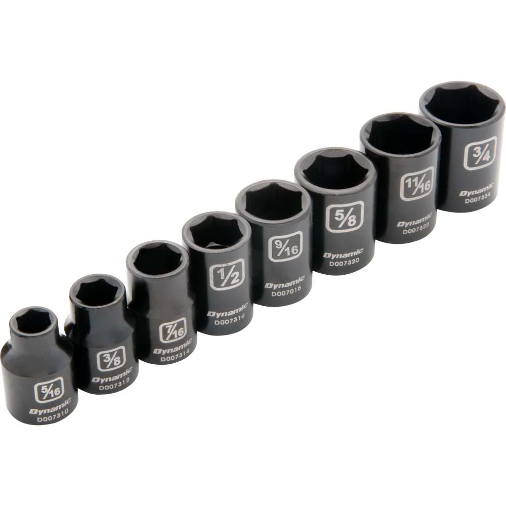 Dynamic D010020  ~  3/8 Inch Drive 8 Pc 6 Point Sae Std Imperial