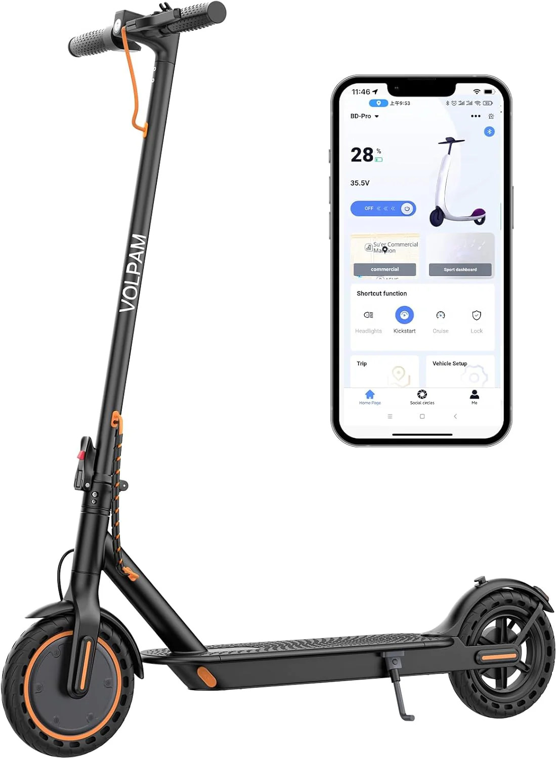 Electric Scooter, 350W/500W Powerful Motor, 8.5