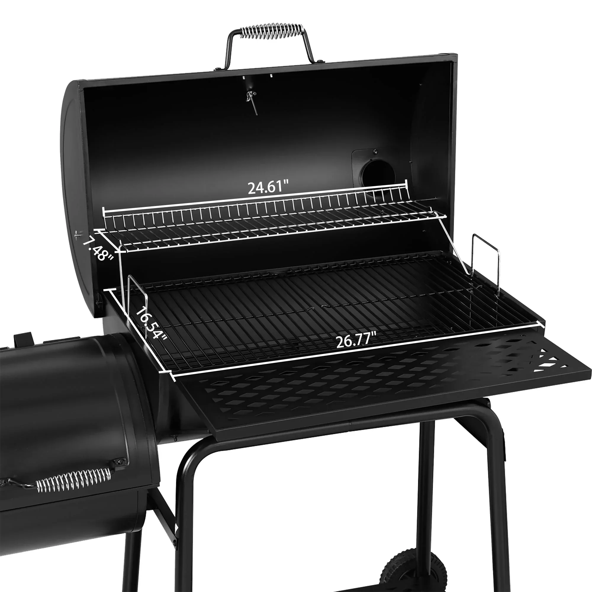 CC1830FG, Charcoal Grill with Offset Smoker with High Heat-Resistant BBQ Gloves