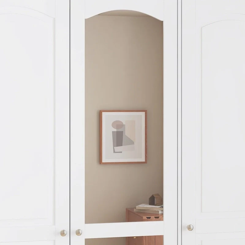 78.7H Combo Twin Wardrobe Set Elegance Meets Utility Armoires Closet
