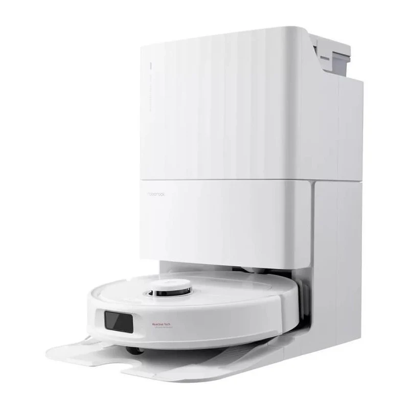 Aspirateur Robot Laveur Avec Station Multifonction -   Qrevo Plus Blanc - Puissance 7000 Pa - Serpillere Extensible Roborock