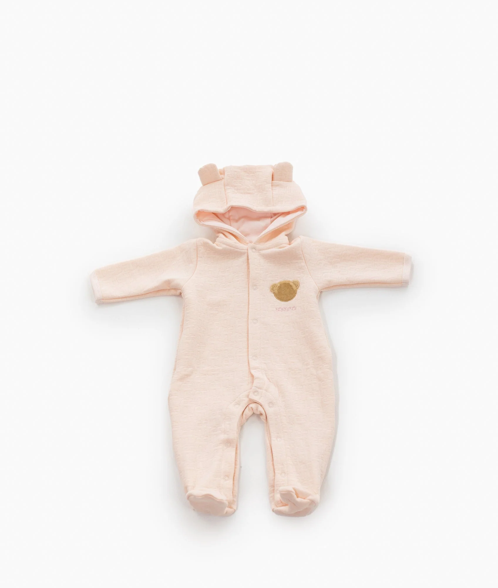 Hooded Bear Jumpsuit | Pink