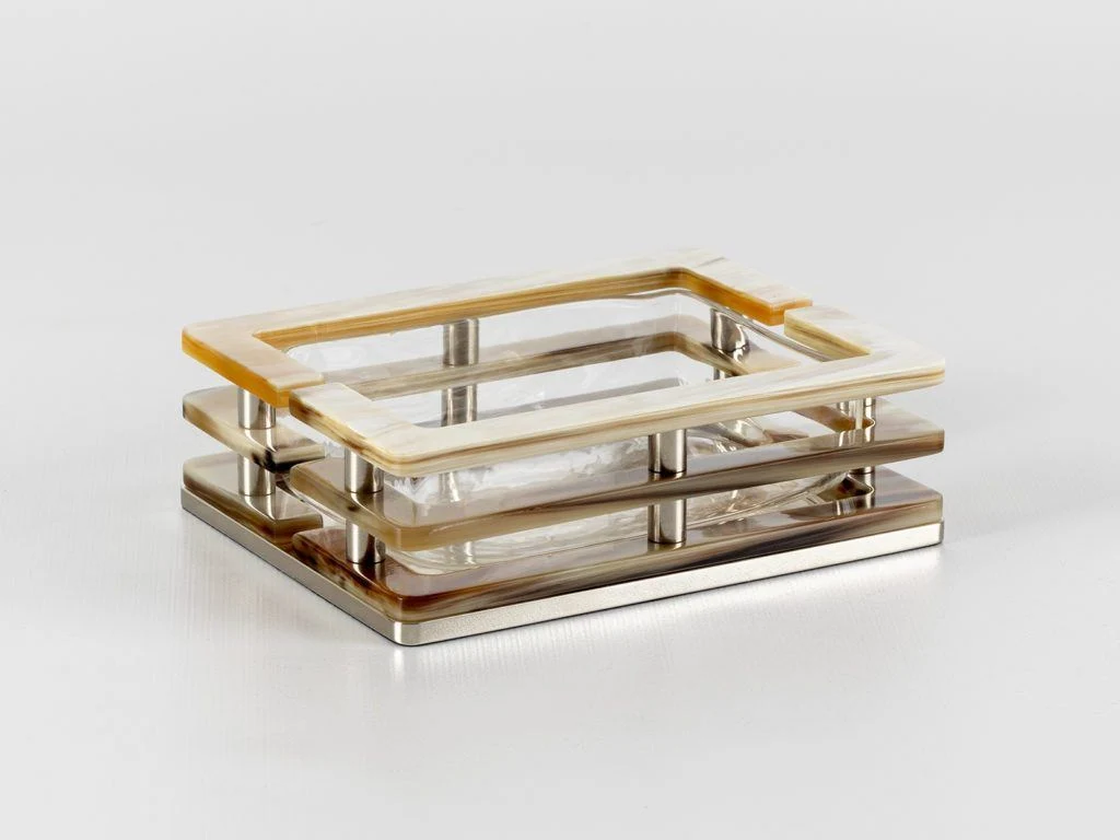 Natural Horn Snack Bowl with Glass Bowl