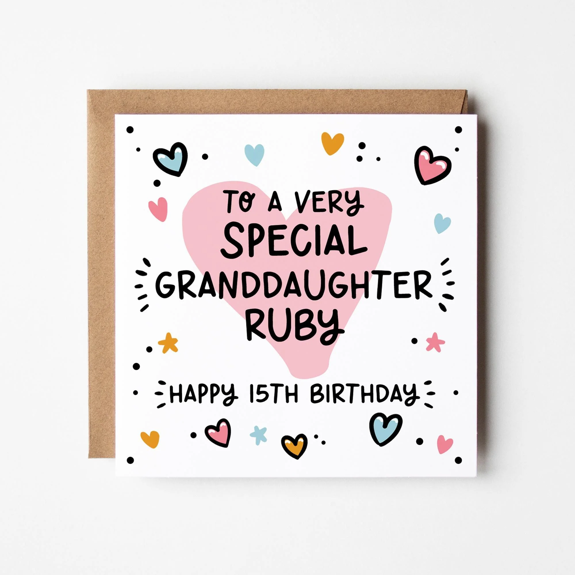 Granddaughter Birthday Card a?�� Birthday Number Card for Granddaughter a?�� Birthday Card For Granddaughter a?�� Birthday Card a?��