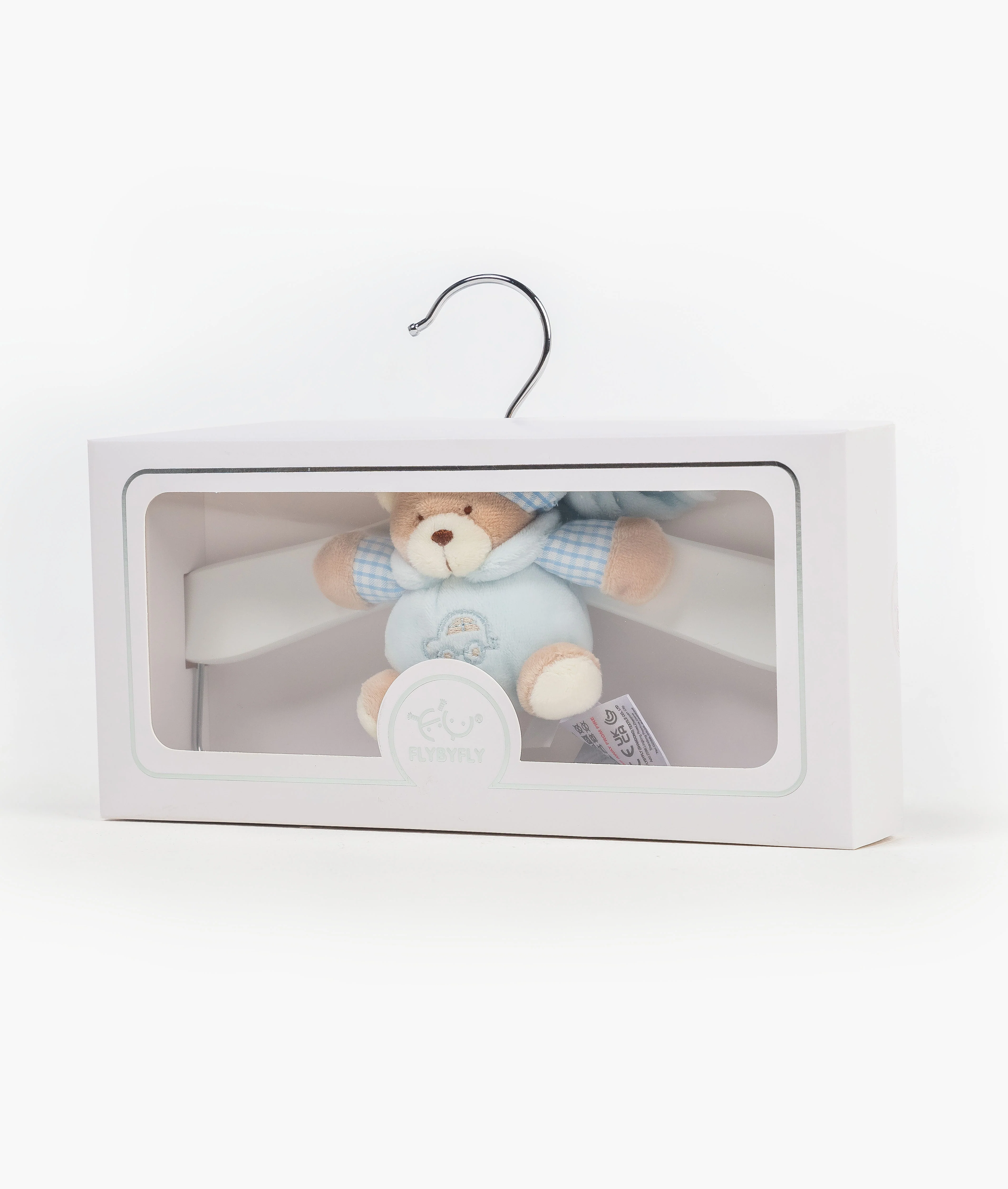 Wooden Hanger with Clips | Blue