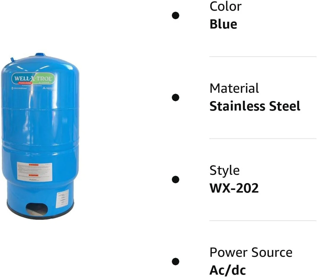 Amtrol Well-X-Trol WX-202 pressure vessel, high-strength steel, polypropylene lining, for private use
