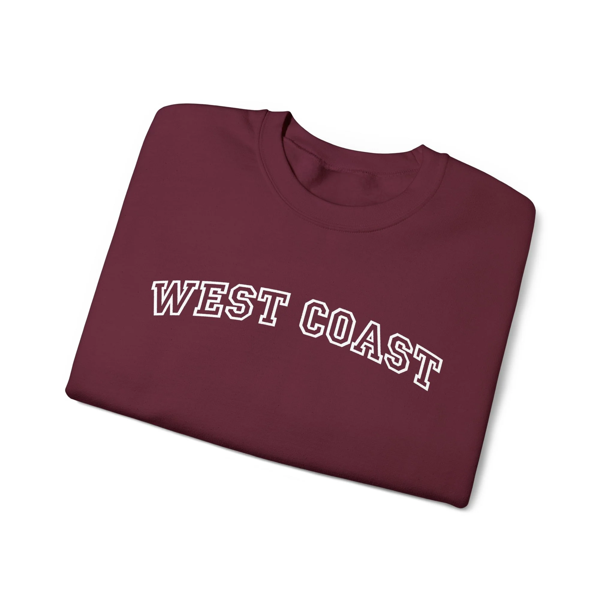 West Coast Crewneck Sweatshirt - Classic Arched Text Pullover