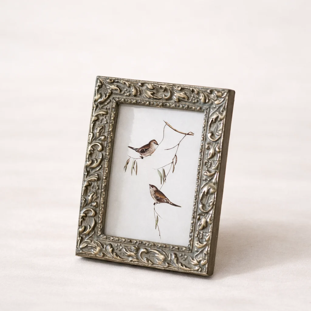 Antique Inspired Carved Photo Frame