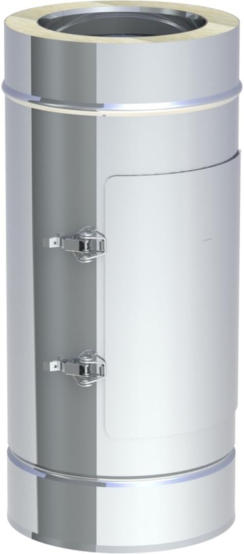 Jeremias DW-FU Ø 130 mm Revisionselement Design Plus mit Kugelfang und herausnehmbarem Rußtopf für Abgastemperaturen bis 600°C N1