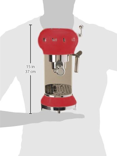 Smeg, ECF01PGEU Manual Espresso-Kaffeemaschine, Cappuccino -System, Thermoblock, groe Tassengehuse und Doppelkaffeefunktion, 1 l Wassertank, kompakte Abmessungen, 1350W, Pastellgrün