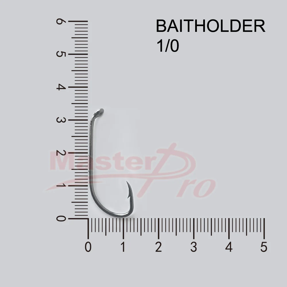 100 x 1/0 Chemically Sharpened Baitholder Hooks Fishing Tackle