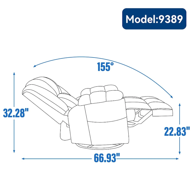 Lazy Boy Swivel Rocker Fabric Recliner Chair, Overstuffed Large Manual Recliner Glider with Pillow Top Arms and Cushion Back