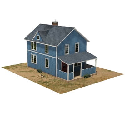 House (blue, 2 level)