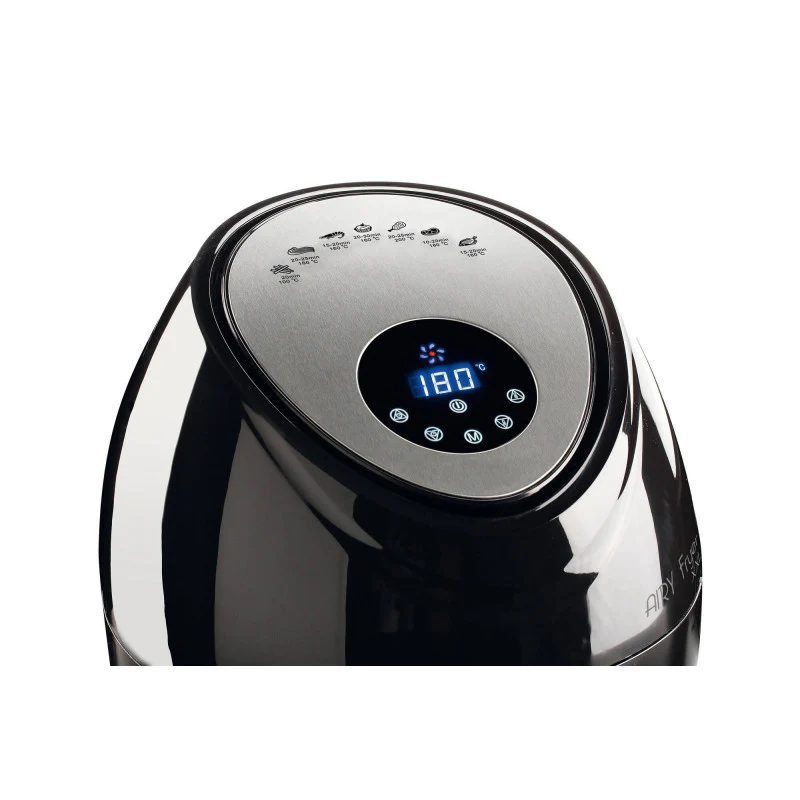 Friggitrice ad Aria XXL - 2,5 kg Patatine Fritte - 7 Litri - 1800 Watt - Nero