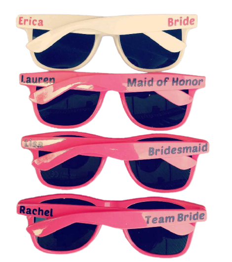 Bridal Sunglasses | Bridal Party Favors |  Destination Wedding Sunglasses | 15043 (Fonts in Picture Gallery)