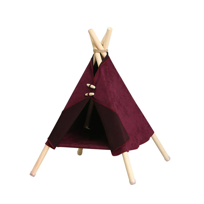 ZenNap – Elegante tenda in legno per gatti e cani di piccola taglia