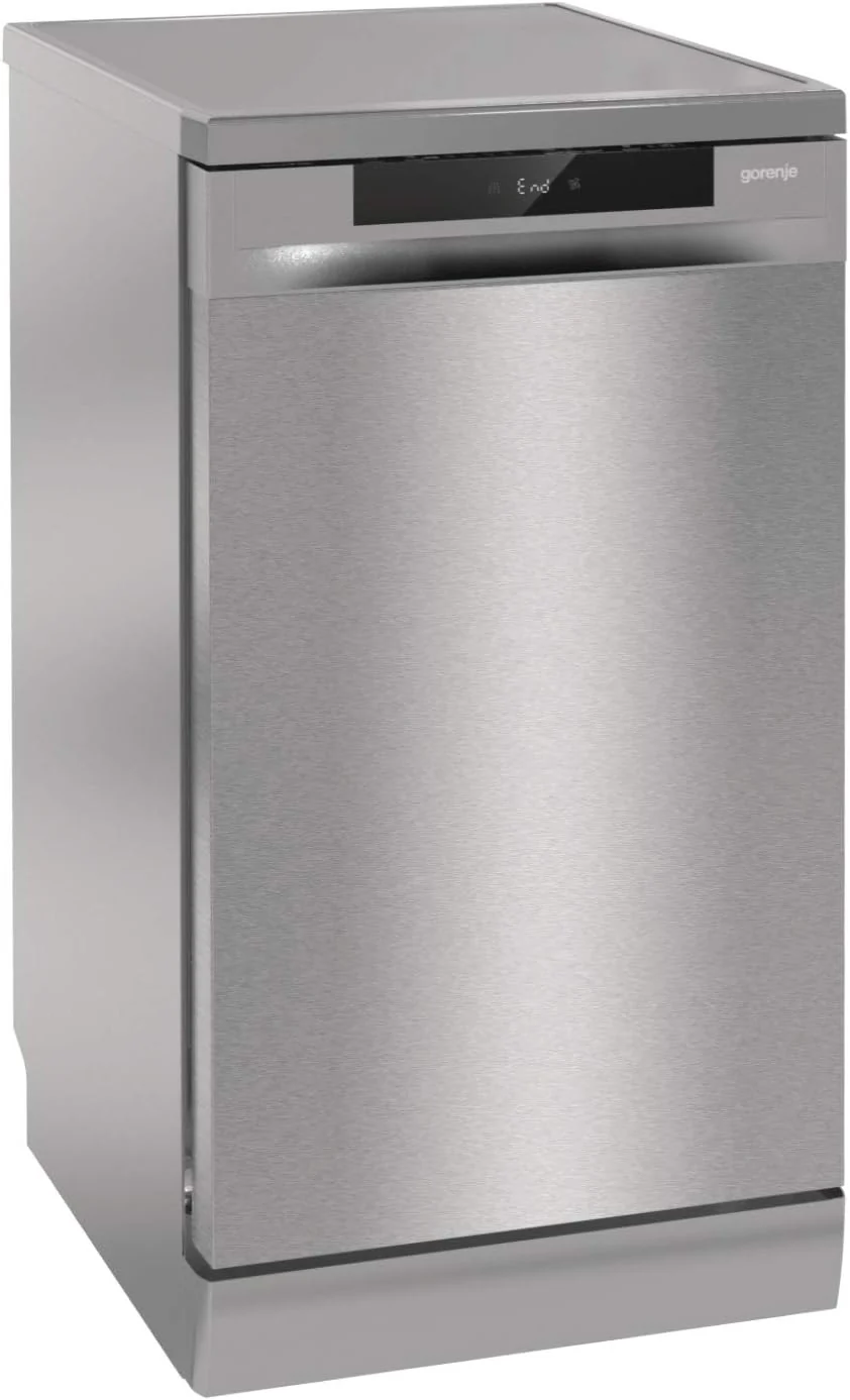 Gorenje GS 541D10 X Freistehender Geschirrspüler / SuperSilent / 11 Maßgedecke / 5 Programme / Programmanzeige / TotalDry / Silber, 45 cm breit