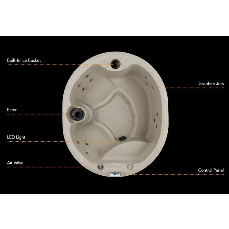 Lifesmart Spas 4 Person 13 Jet Oval Plug And Play Hot Tub