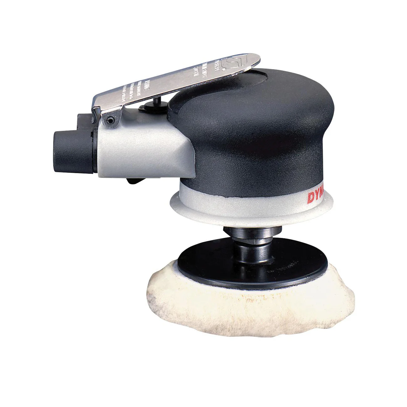 Dynabrade 57550  ~  3 Inch Diameter Palm-Style Rotary Buffer .25 Hp 2400 Rpm Rear Exhaust 1/4-20 Spindle Thread