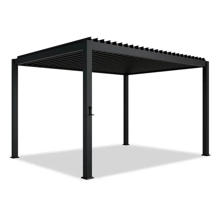 Lamellendach Tahiti 3x4 m mit verstellbaren Lamellen Anthrazit