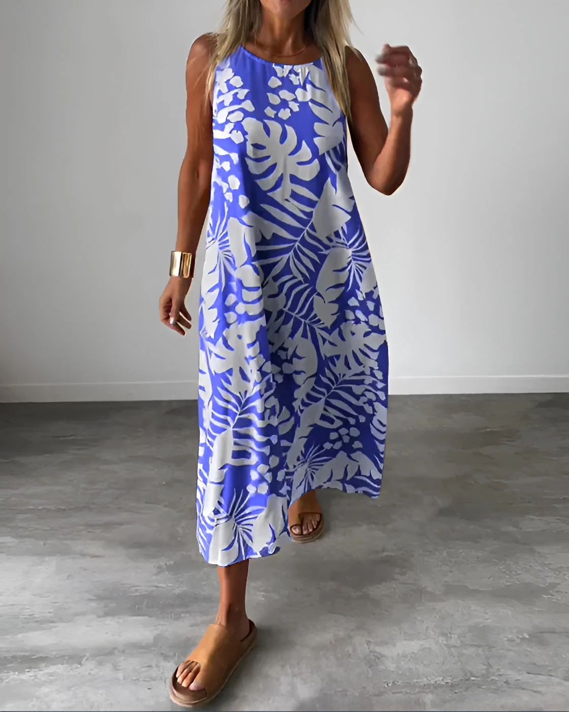 Women��s Elegant Sleeveless Dress Flattering Summer Style