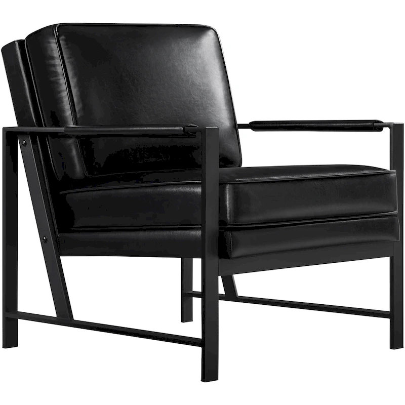 Yaheetech Accent Chair Retro Faux Leather Lounge Chair