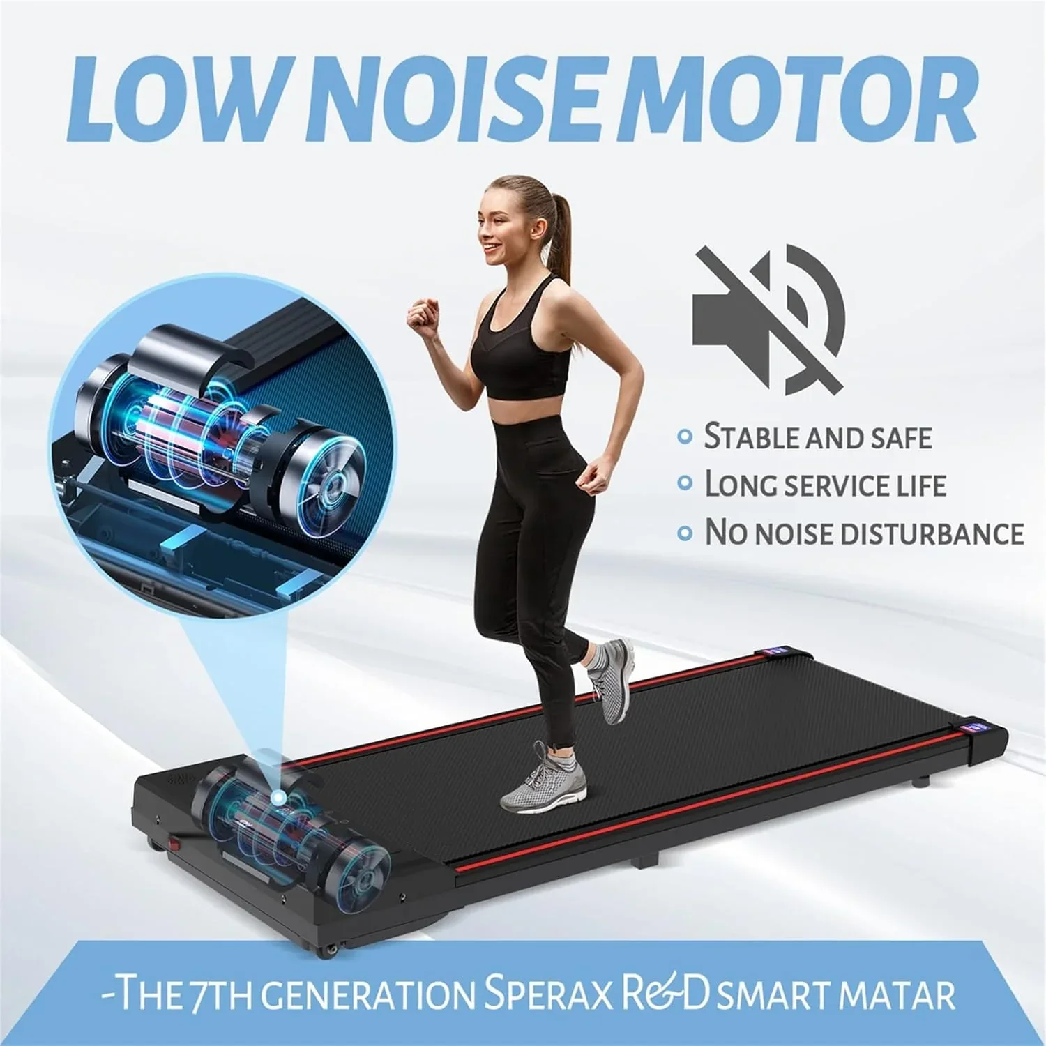 Sperax Walking Vibration Pad with APP 3 in 1 Under Desk Treadmill Walking Treadmill Pad