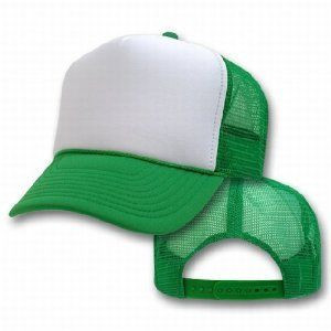 Green Trucker Caps |  White Front  1466