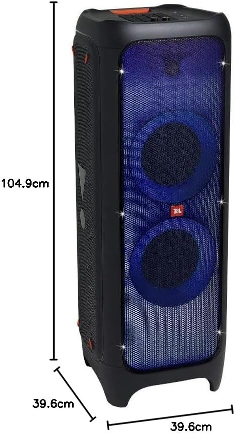 JBL PartyBox 710 - Schwarz – Trag - und rollbarer Bluetooth Party-Lautsprecher mit Lichteffekten – Spritzwassergeschützte, mobile Musikbox